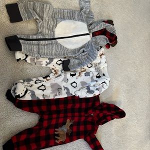 Three winter onesies/ footie